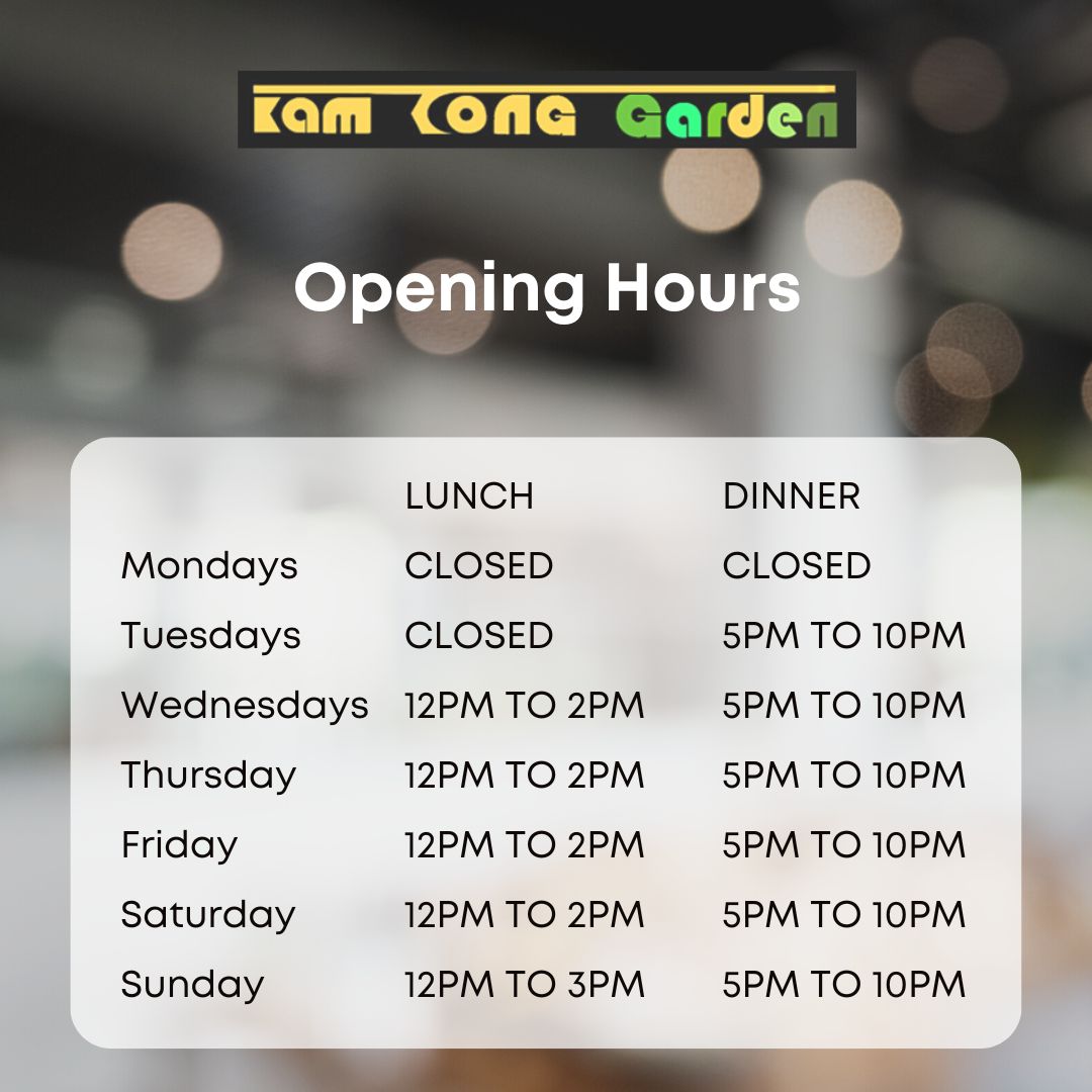regular opening hours